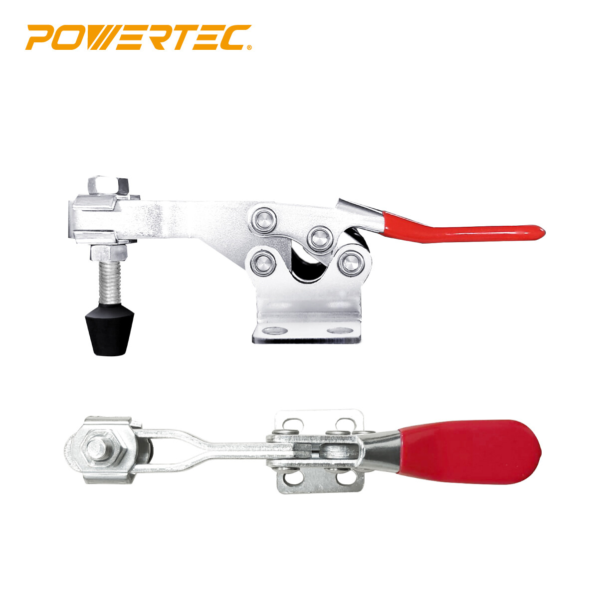 POWERTEC Horizontal Quick-Release Toggle Clamp, 500 lbs 225D - 4pcs (20326) gallery