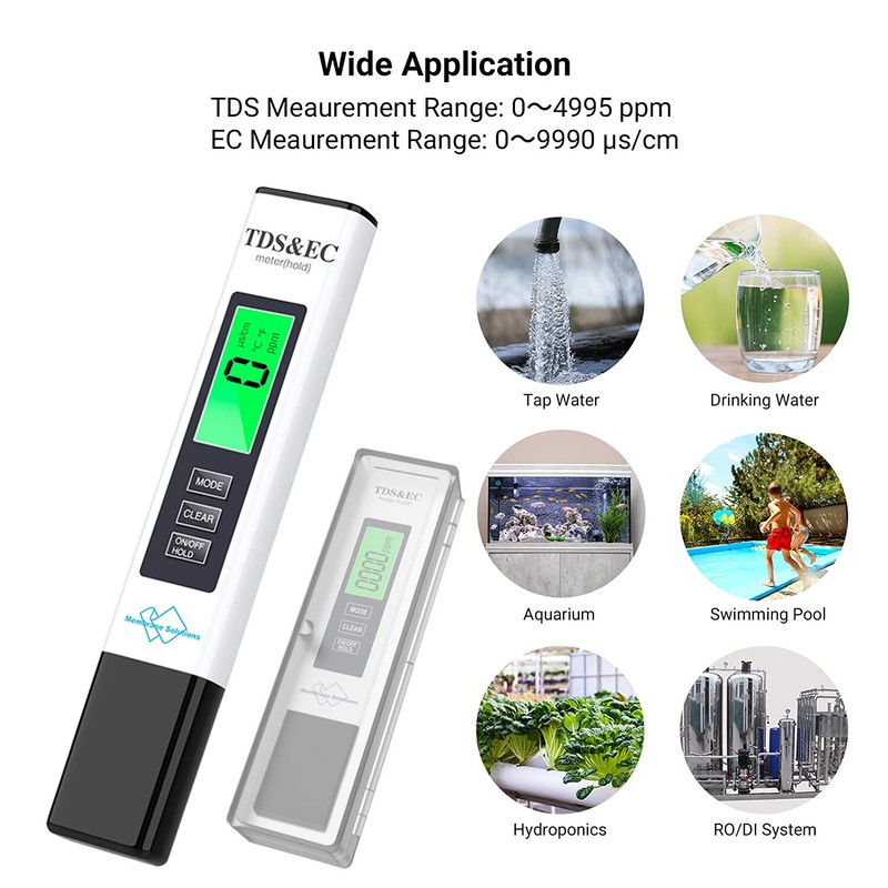 Water Quality Testing Kit TDS/EC/Temp Pen Meter for Drinking Water,Wine/Beer,Spa gallery