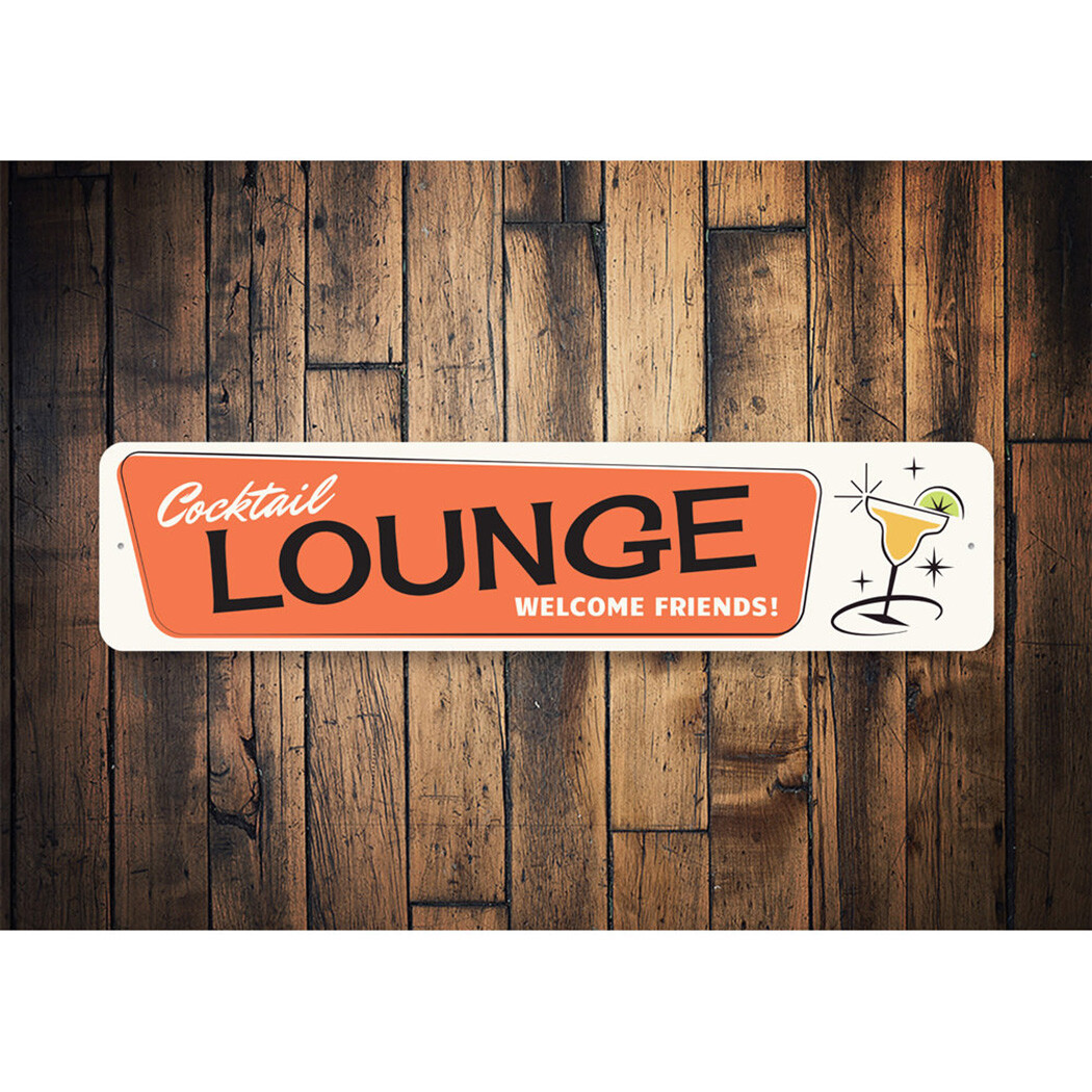 Retro Cocktail Lounge Metal Sign gallery