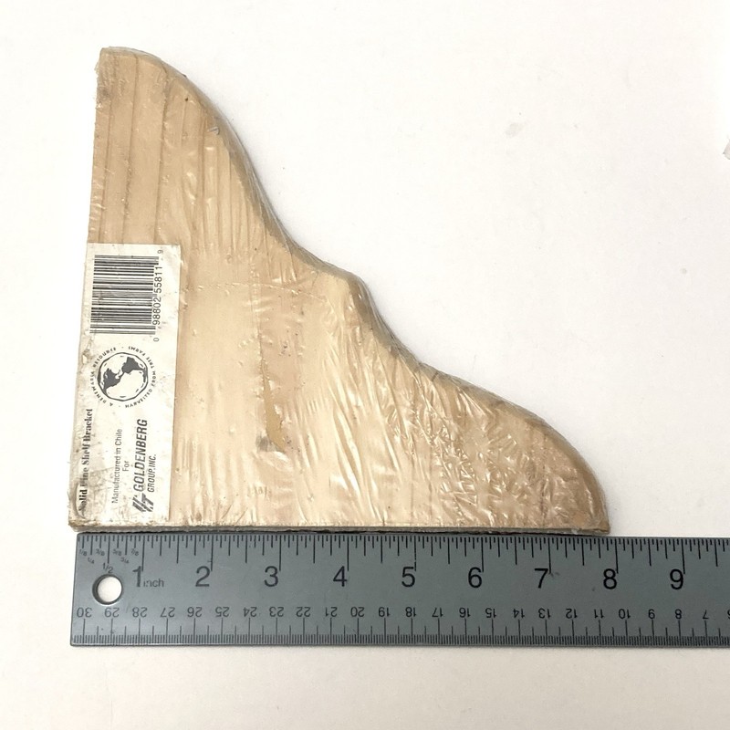 Solid Pine Unfinished Wood 3/4” Bracket For Up To 10” Shelf Set Of 4 NEW gallery