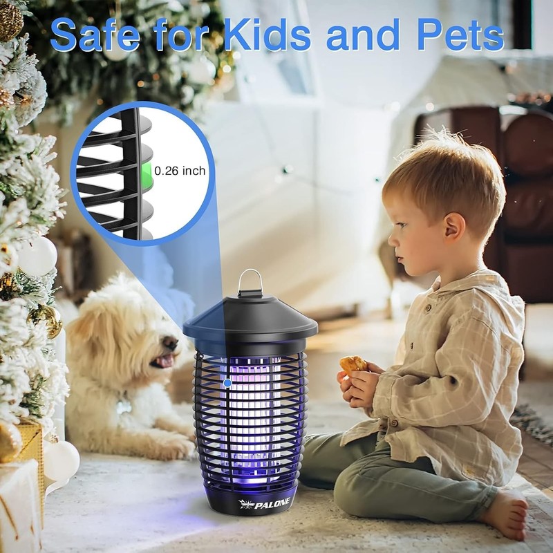Electric Sturdy Hook Bug Zapper – 20W 4500V Waterproof Mosquito Killer for Patio gallery