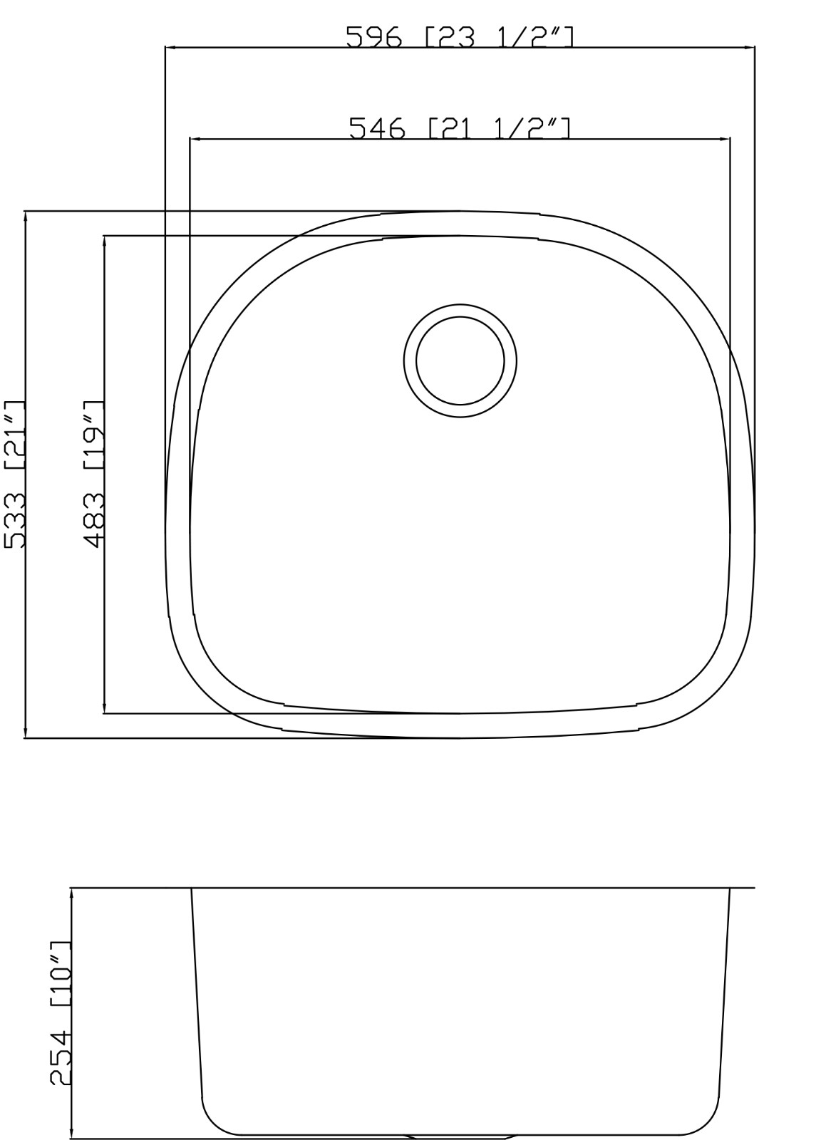 Stainless Steel Single Bowl D Shape Undermount Kitchen Sink 18 Gauge gallery