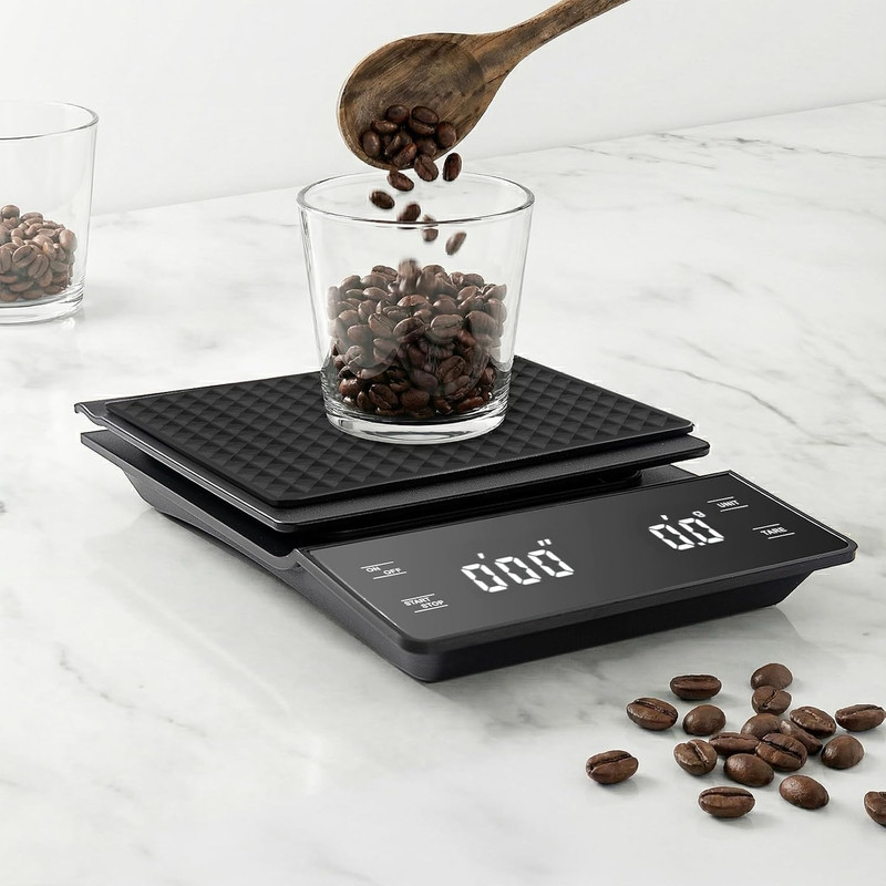 High Precision Coffee Scale with Timer, 3Kg/0.1G, Batteries Included gallery