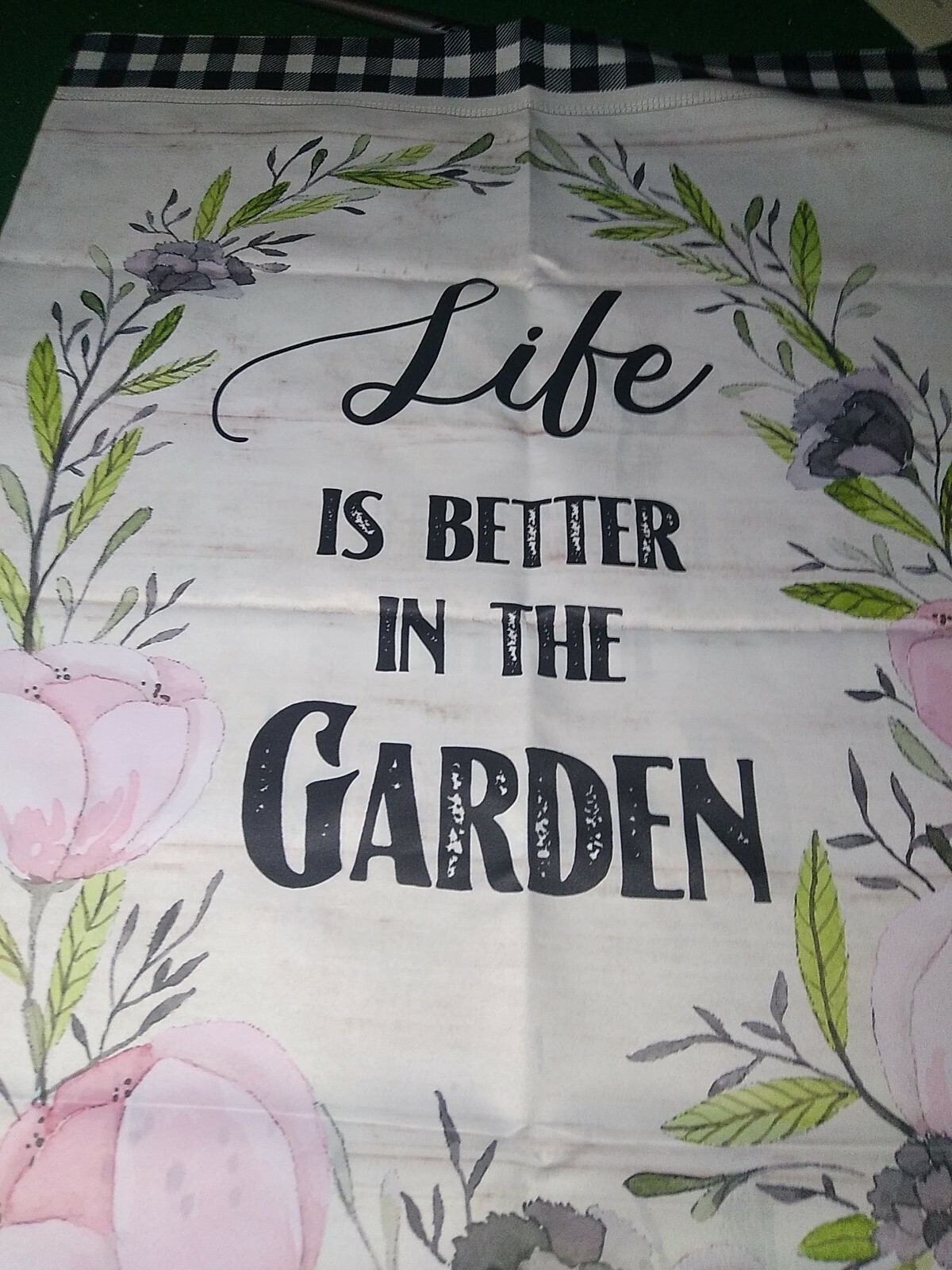 Yard Flag Life Is Better In The Garden Double sided 21" x 39" new Lot Of 3 gallery
