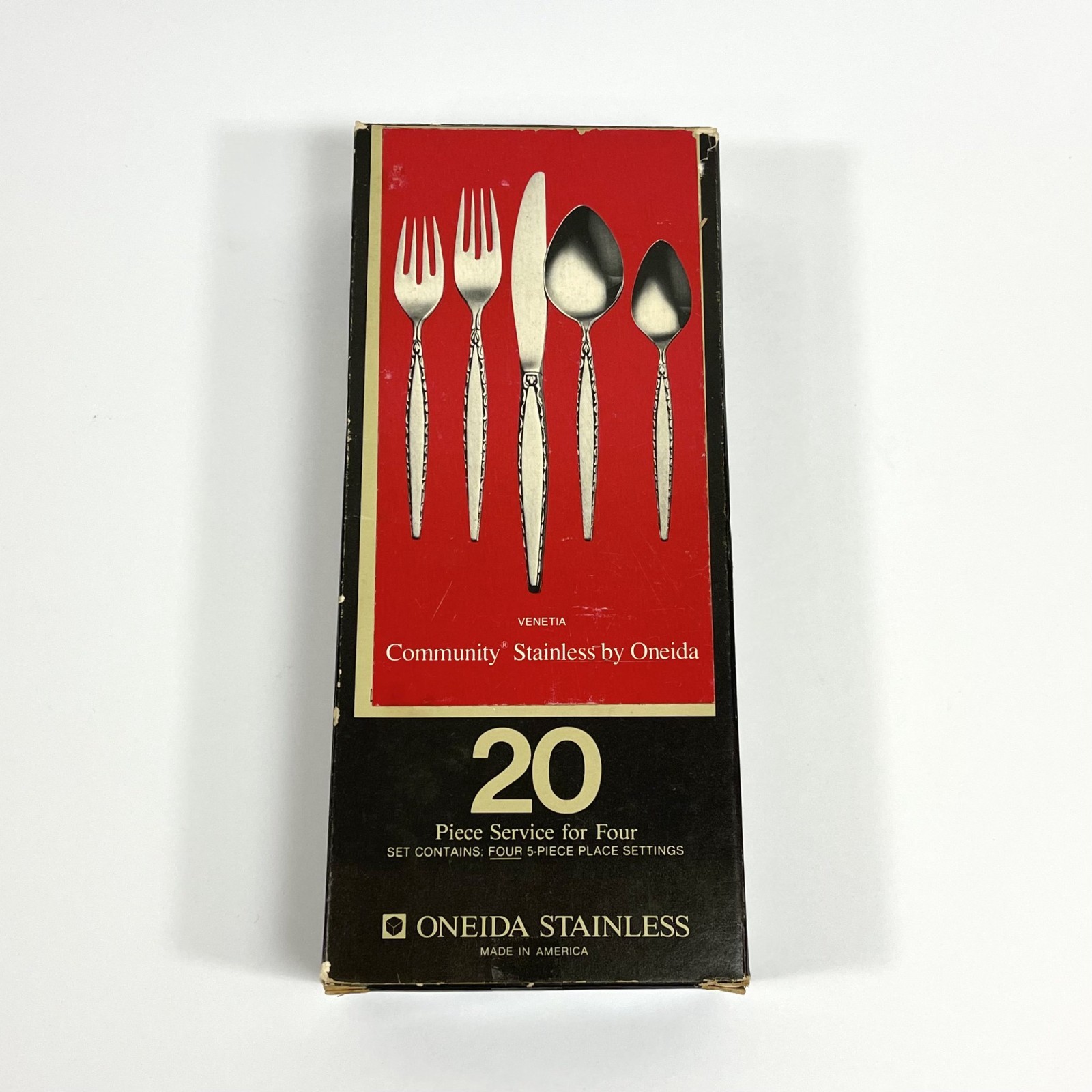 Oneida Stainless Community Venetia Flatware 20 Piece Set for 4 USA gallery