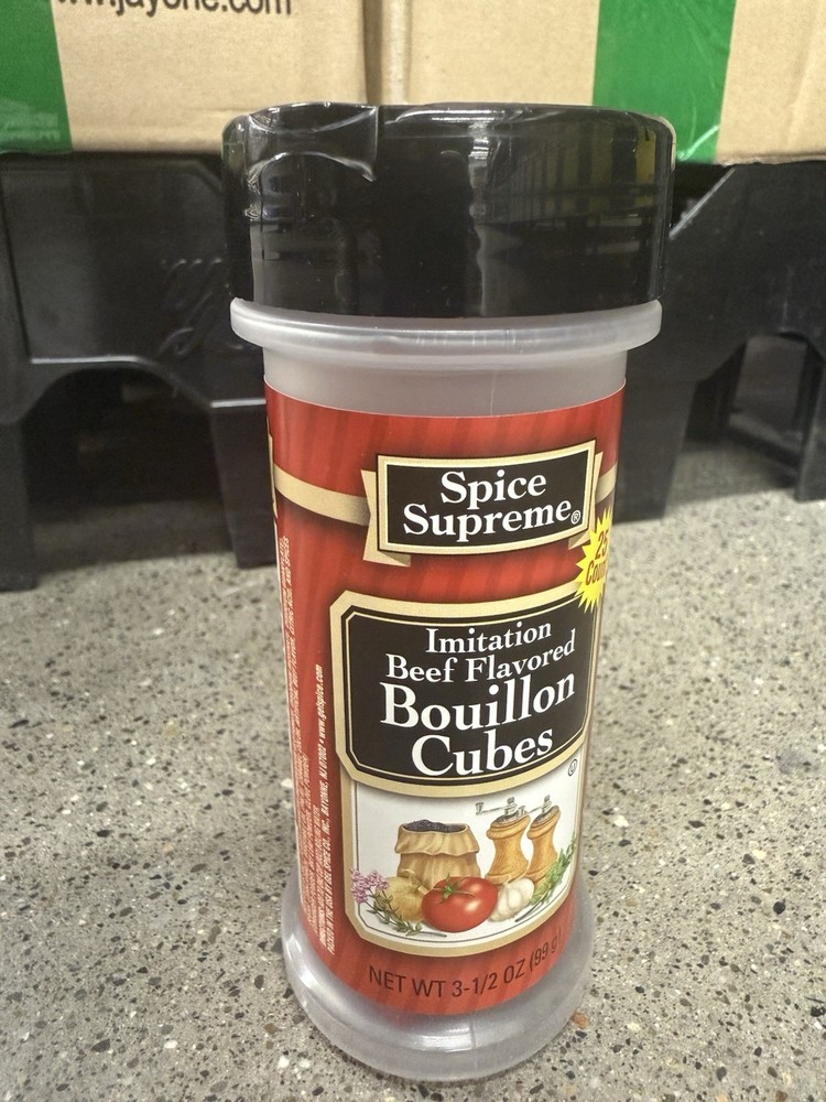 Spice Supreme - Imitation Beef Flavored Bouillon Cubes 3.1/2oz Pack Of 1 25 CT