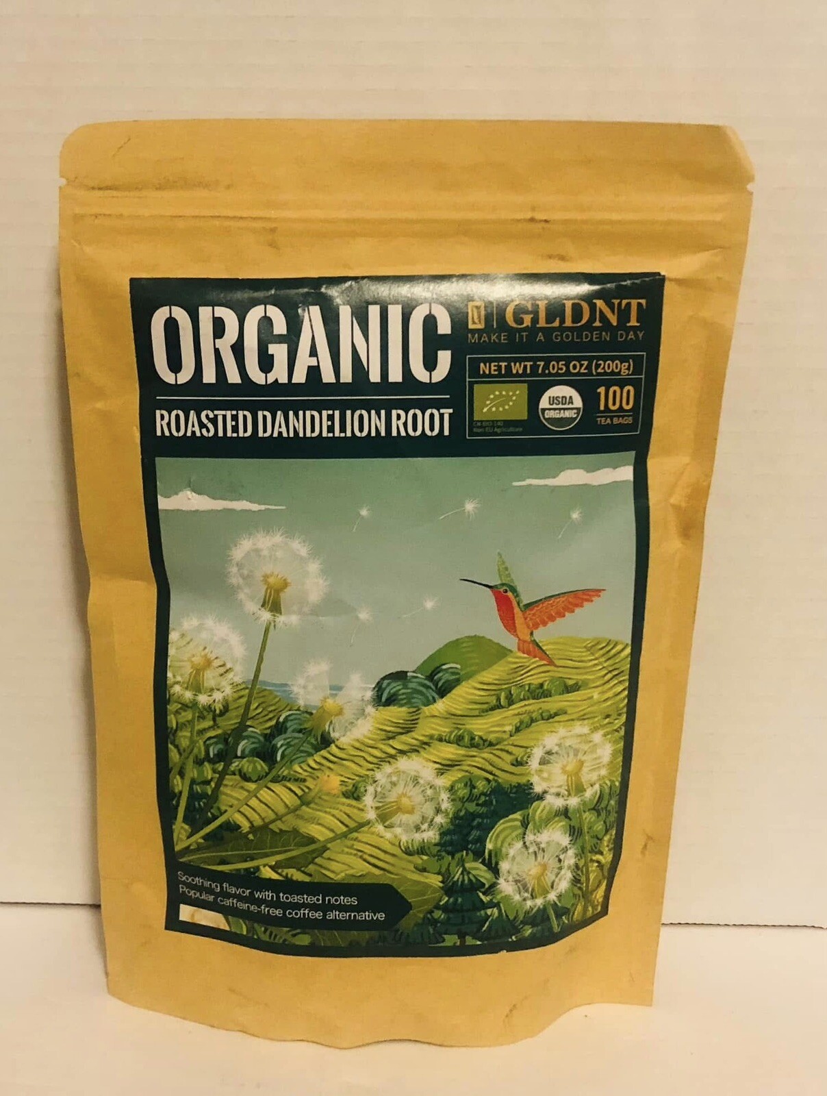GLDNT Premium Organic Dandelion Root Tea Bags 100-Count Exp 1/1/27 New Sealed gallery