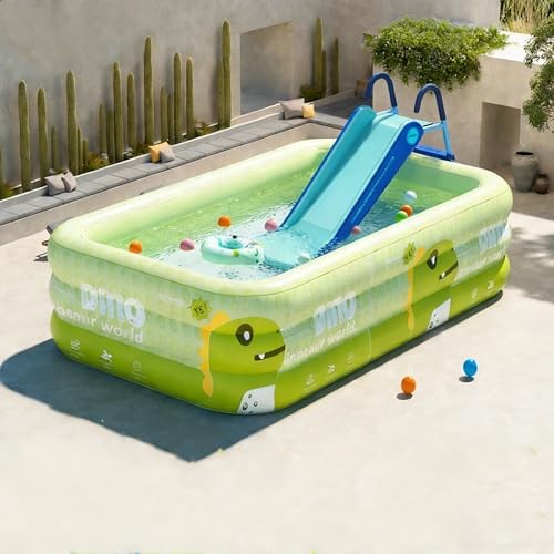 Pool Slide Foldable Pool Water Slide, Summer Swimming Pool Supplies Blue gallery