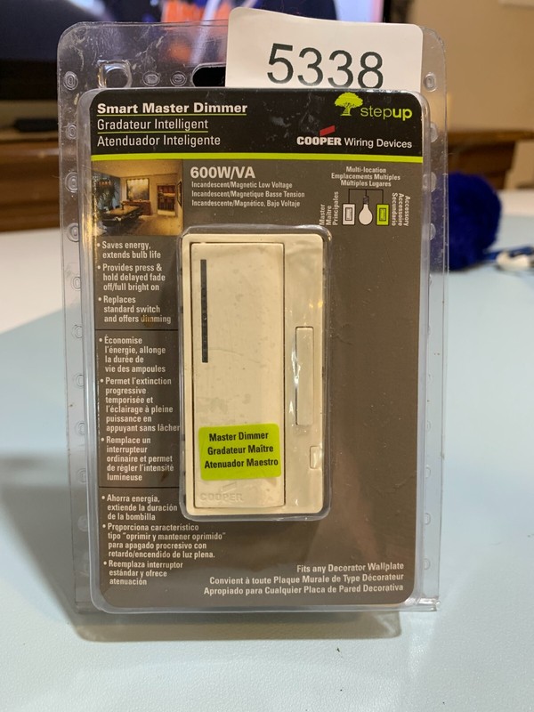 COOPER Wiring Devices Ivory Smart Accessory Dimmer 60 Hz AIM06 AIM10 120/AC NEW gallery