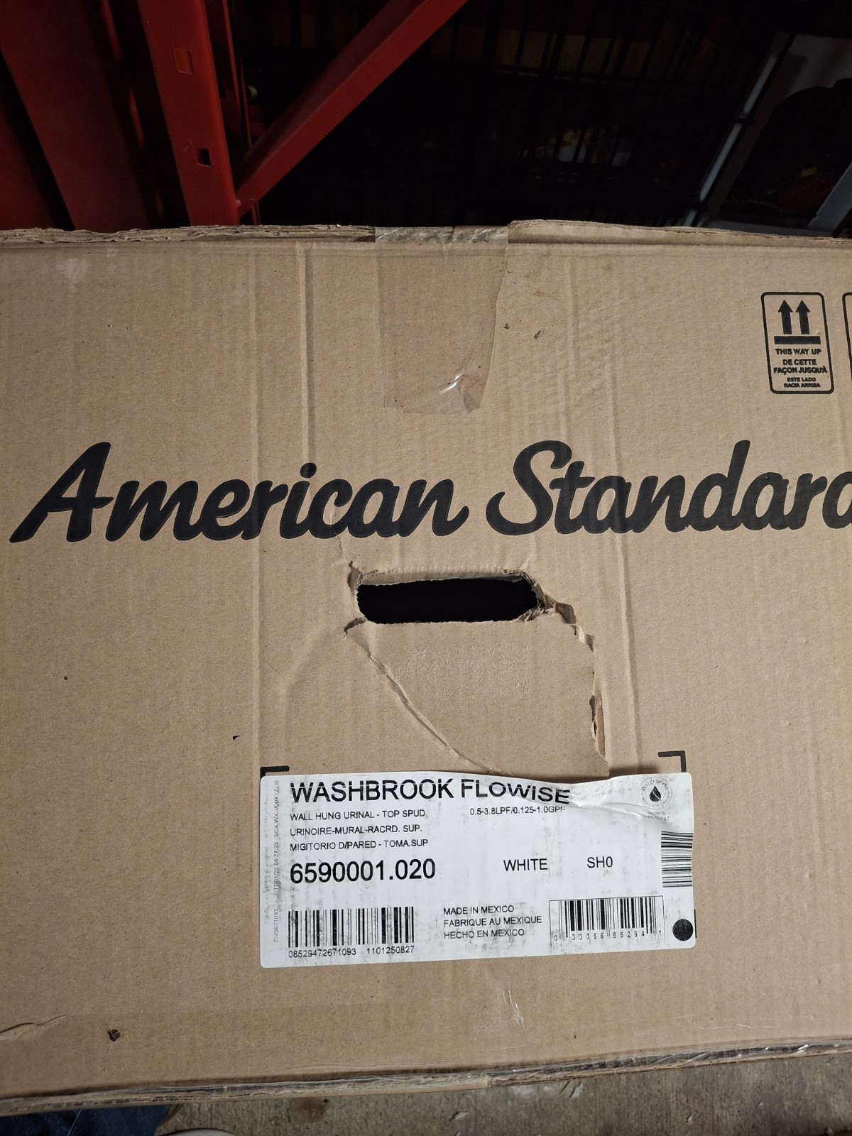Universal Urinal White Washbrook Flowise Top Spud 0.125 GPF Low-Consumption NEW gallery