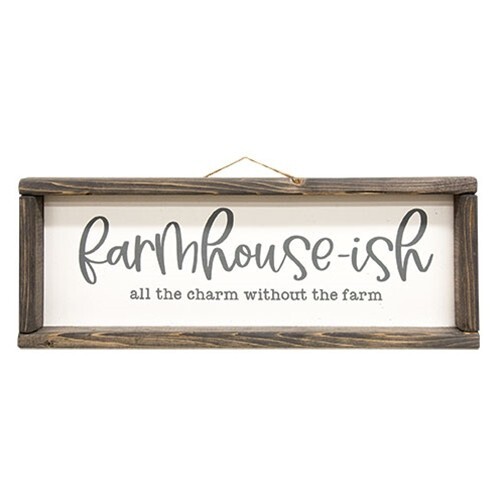 New Primitive Country Rustic WHITE FARMHOUSE HOME SIGN Wood Hanging 17" gallery