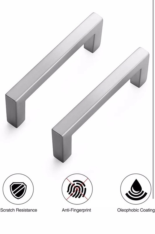 Ravinte 20 Pack Solid 3” Center to Center Slim Square Bar Drawer Handles gallery