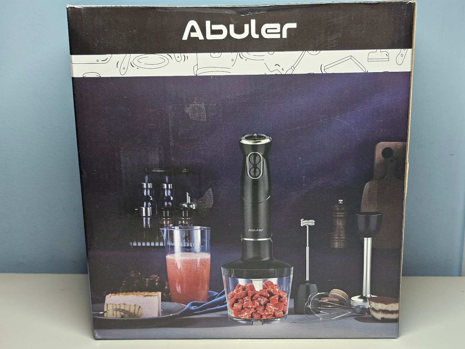 Abuler Hand Blender Emulsifier - HB-6001 - 12 speed - 5 in 1 - New! Sealed! gallery