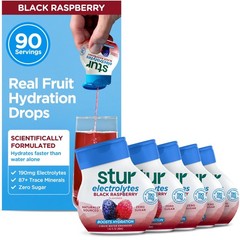 Stur Black Raspberry Electrolyte Water Enhancer | 5 Bottles, 90 Drinks