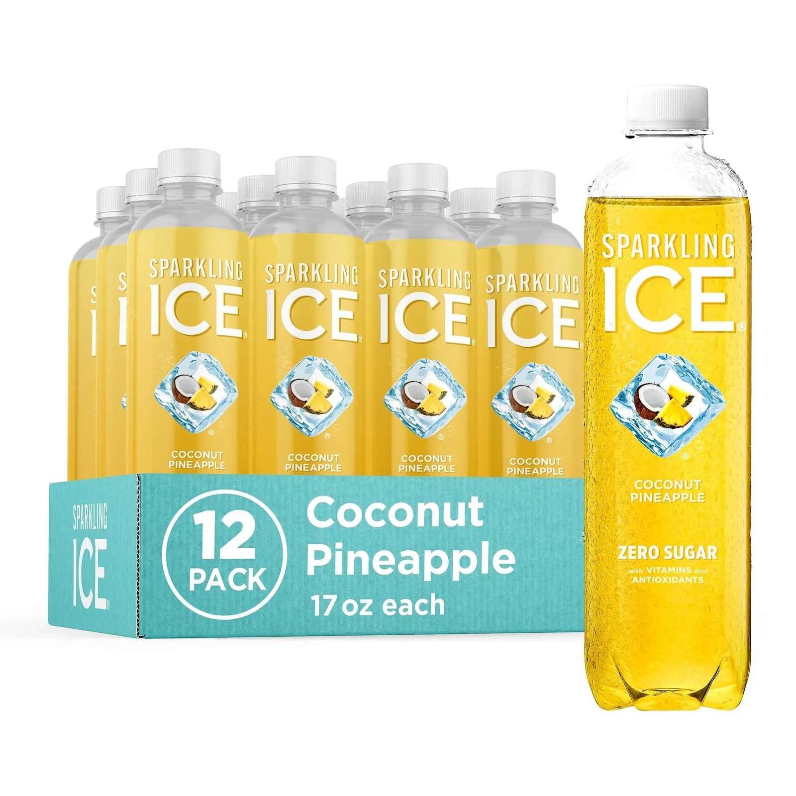 Sparkling Ice, Coconut Pineapple Sparkling Water, Zero Sugar Flavored gallery