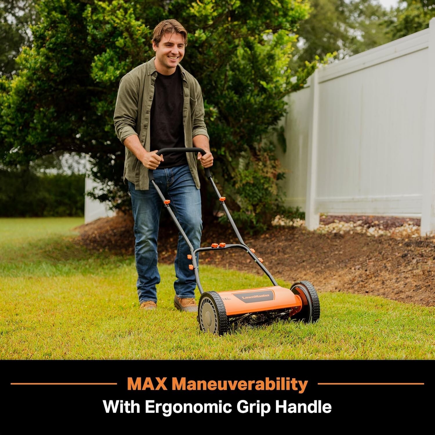 LawnMaster (LMRM1401) Push Reel Lawn Mower (14-Inch, 5-Blade) NEW gallery