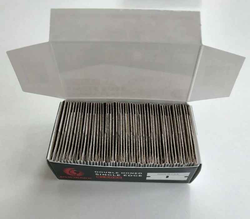 Phoenix - 50 Extra Sharp Single Edge Razor Blades - Made In USA - Double Honed gallery