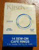 (28) Vintage Kirsch White Cafe Rings 1" Sew-In Cafe Curtain Rings for 9/16" Rods gallery