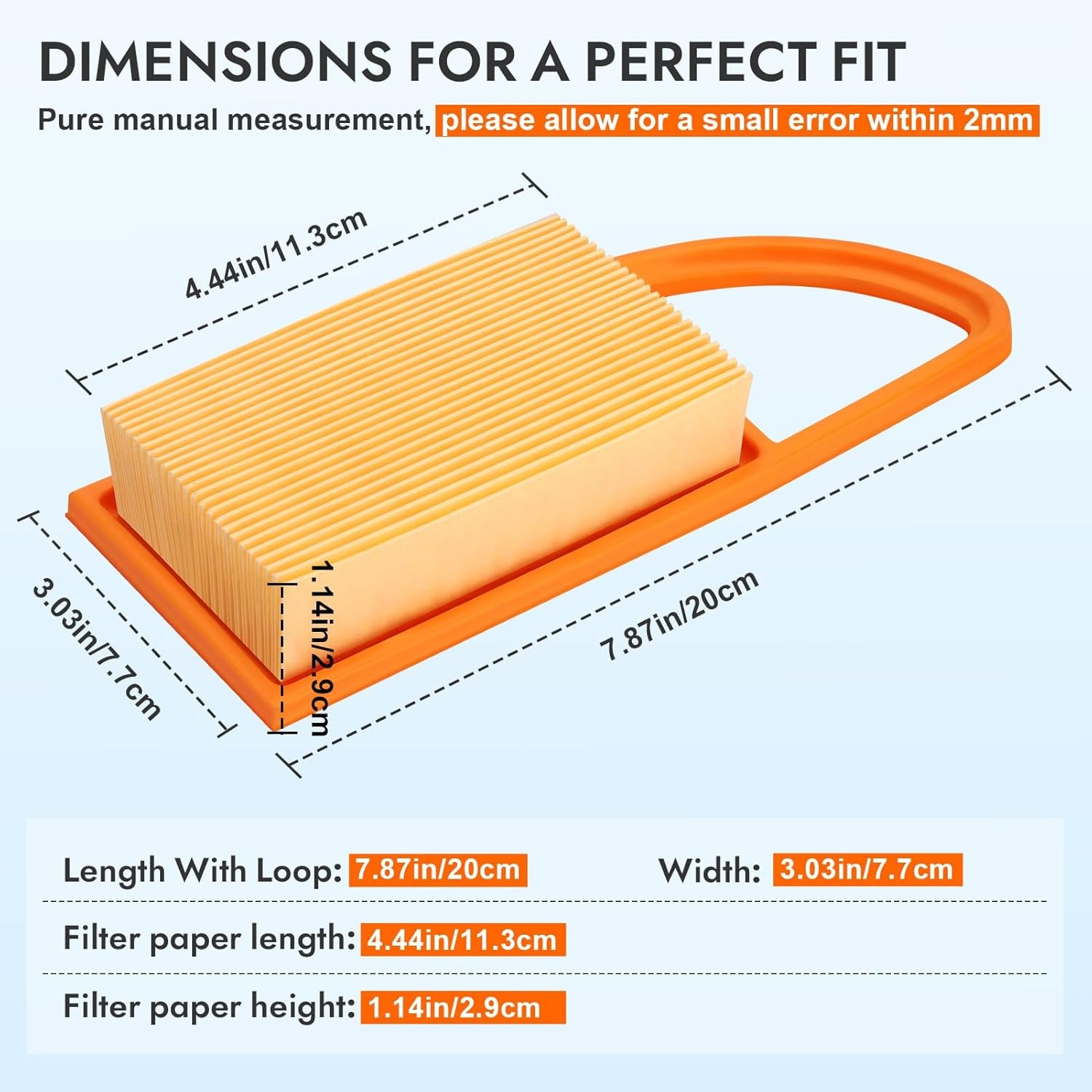 5 PACK Air Filter Fits Stihl BR500 BR550 BR600 BACKPACK BLOWER 4282 141 0300 gallery