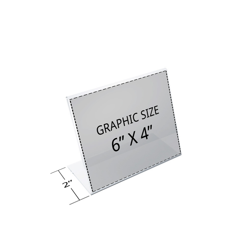 Azar Displays Angled L-Shaped Frame 6"x 4''High, 10-Pack gallery