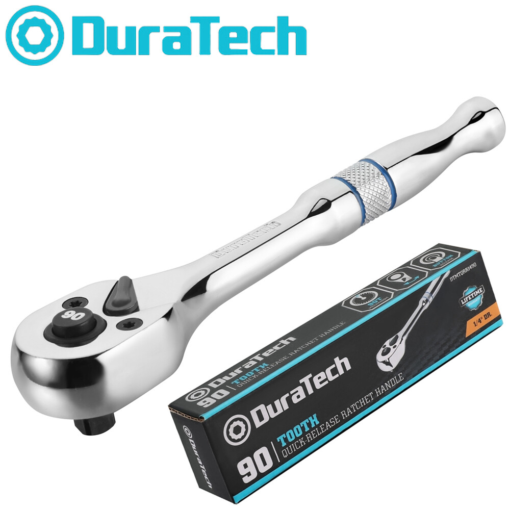 DURATECH 1/4-Inch Drive Ratchet Handle Ratchet Wrench Socket Wrench 90-Tooth NEW gallery