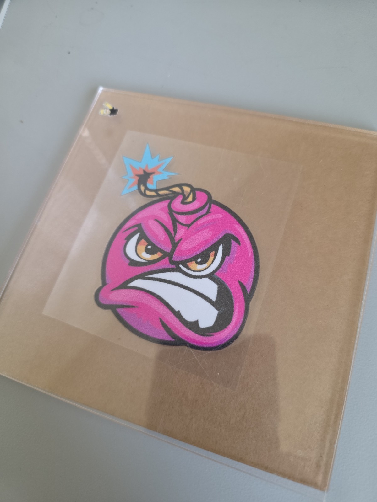 Pink Custom UV DTF Ignited Angry Bomb Decal gallery