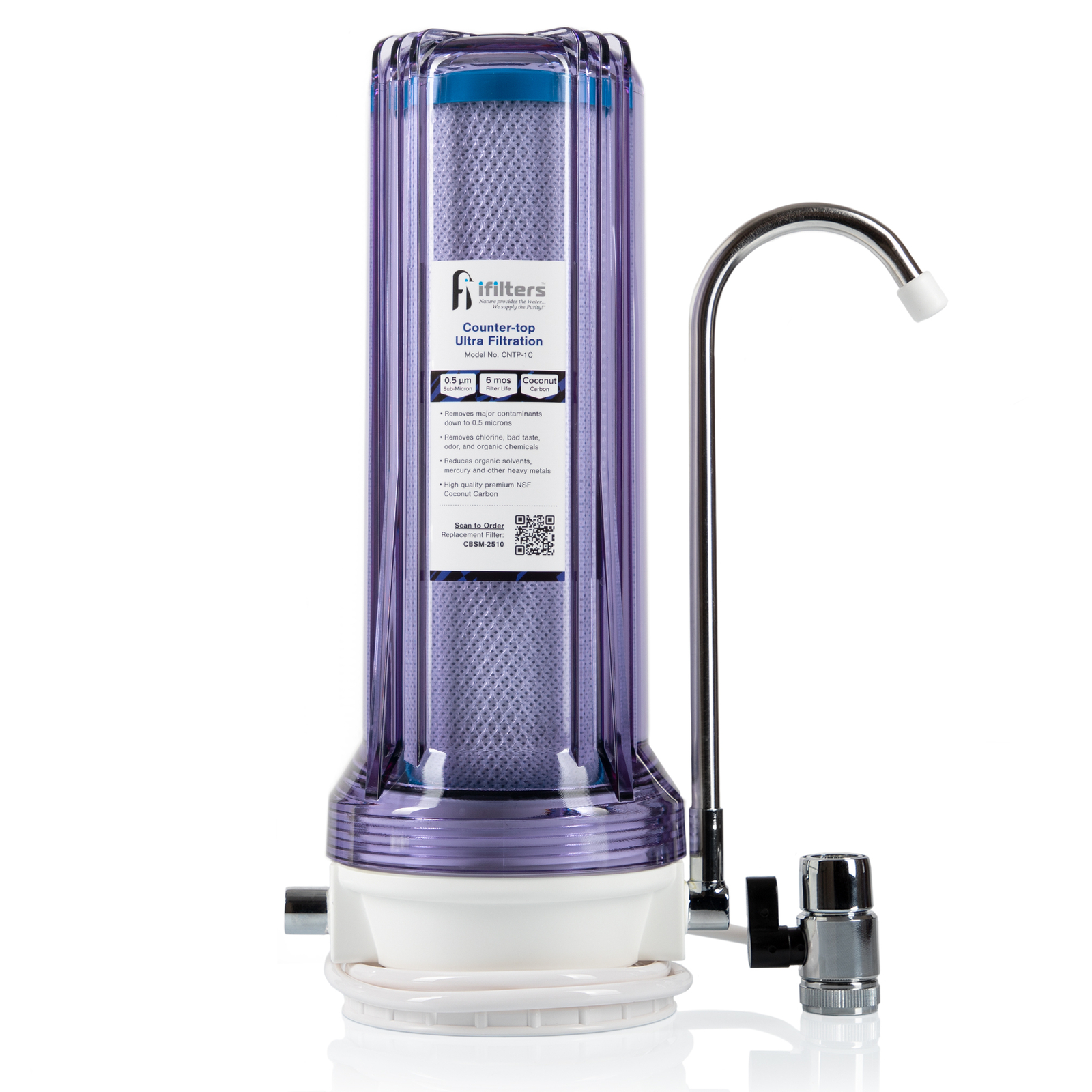 Countertop Ultra Drinking Water Filter For VOCs Cysts Pesticides Chlorine, Clear gallery