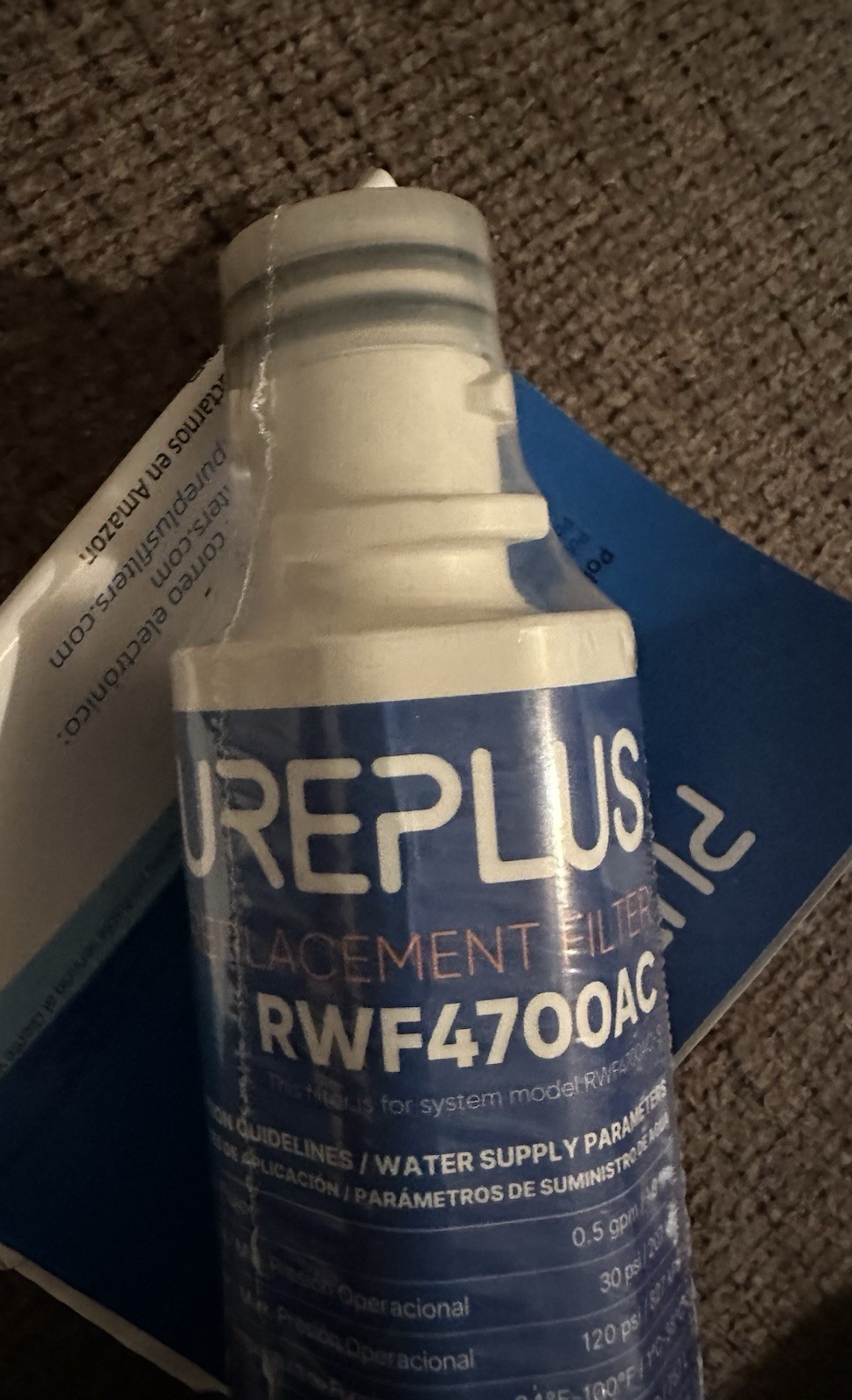 PurePlus RWF4700AC Refrigerator Water Filter Reduces Chlorine Taste Odor gallery
