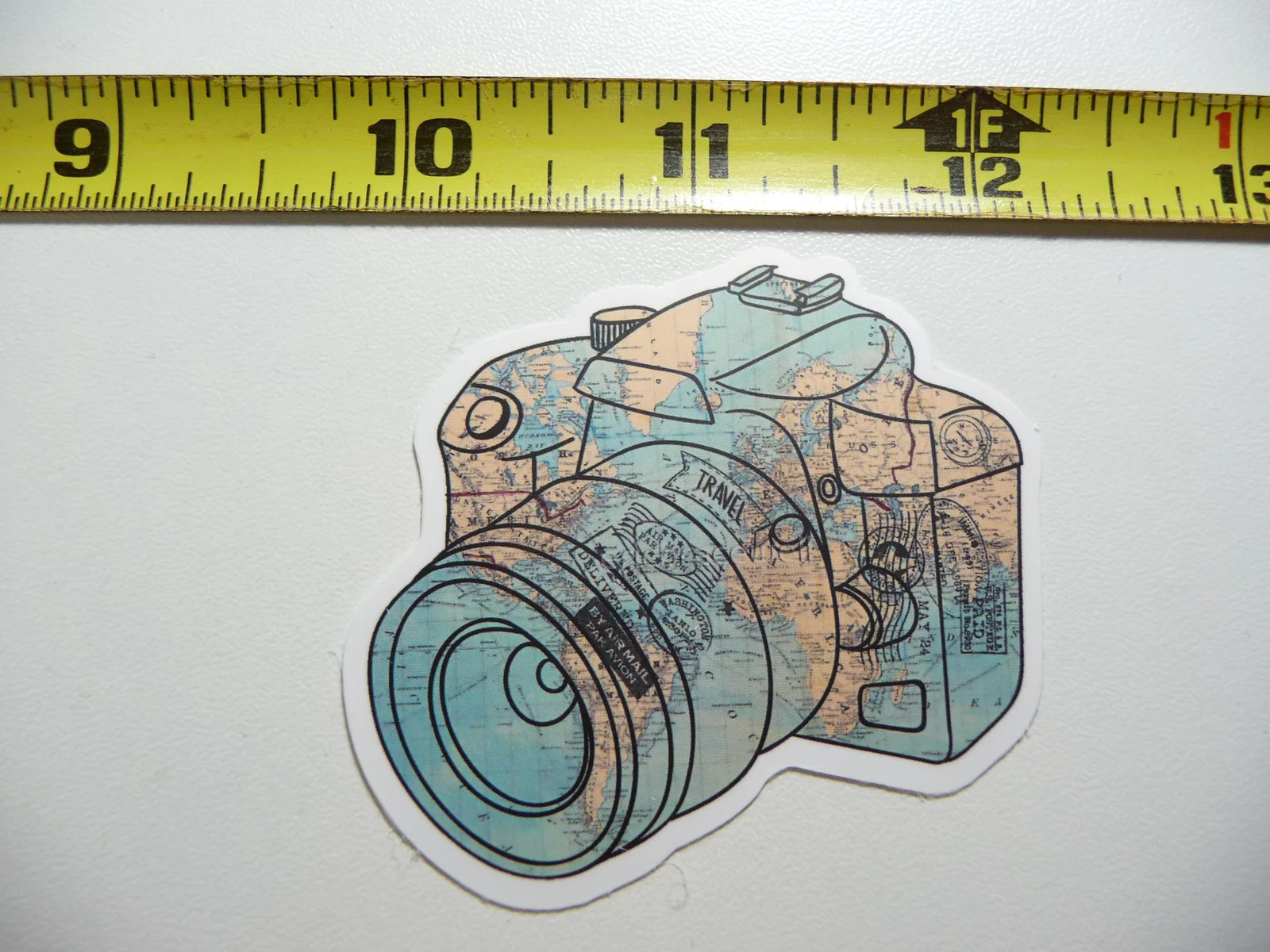 TRAVEL MAP CAMERA SMALL STICKER DECAL CAMPING TRAVEL VACATION FUNNY gallery