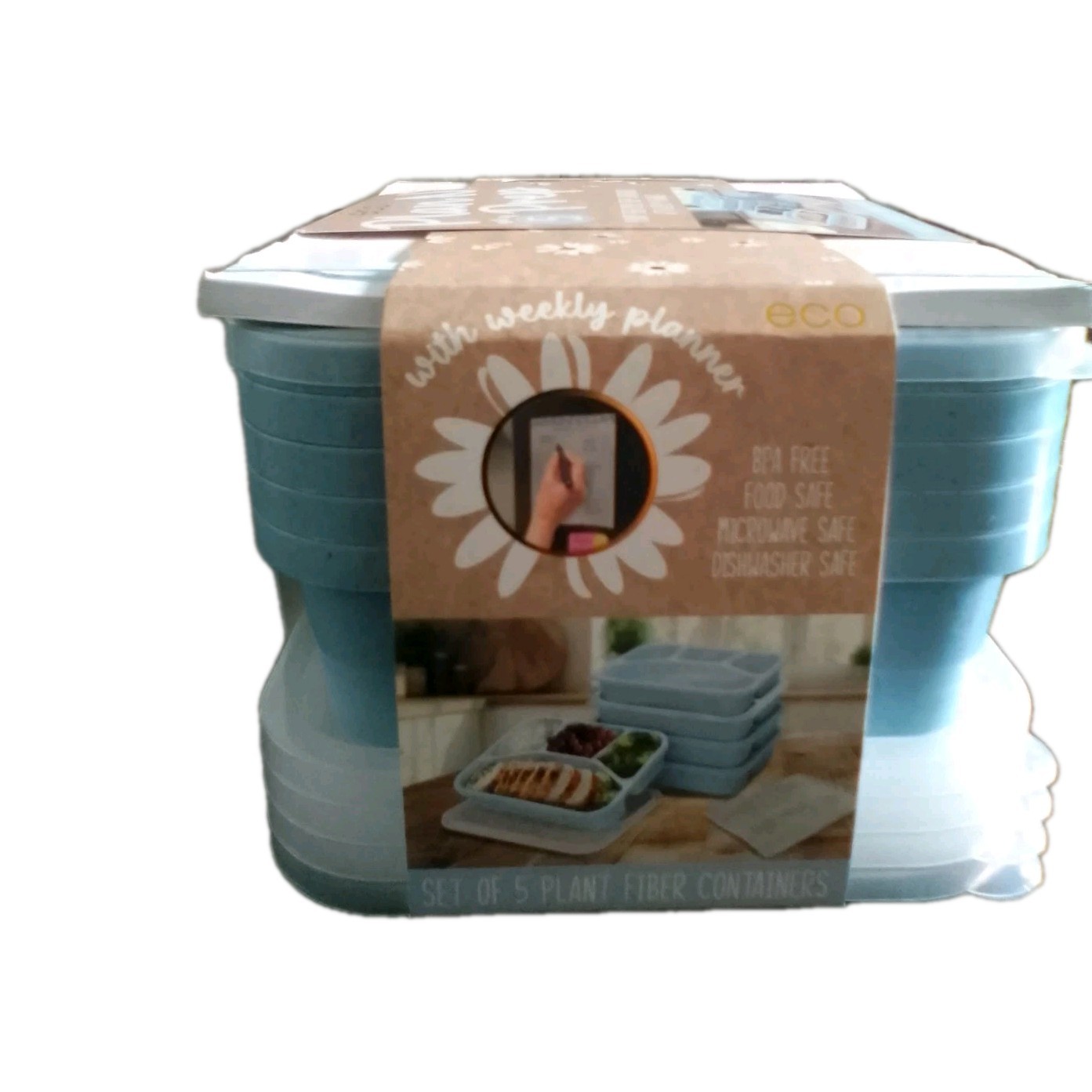 Plant Fiber Meal Prep Containers Set Of 5 With Weekly Planning Sheets gallery
