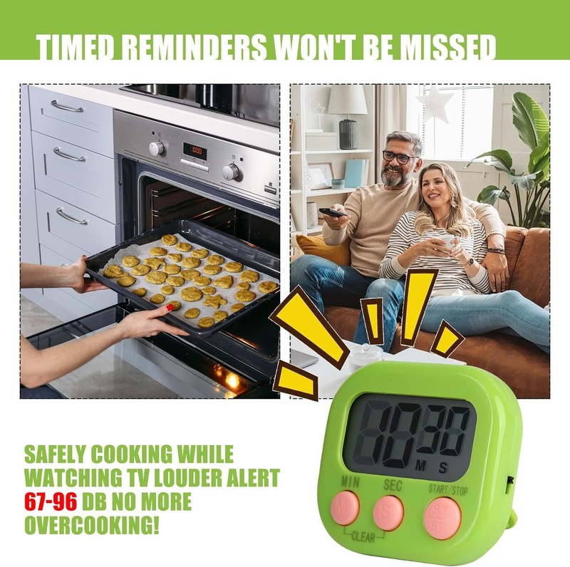 Large LCD Digital Kitchen Cooking Timer Count Down Up Clock Loud Alarm Magnetic gallery