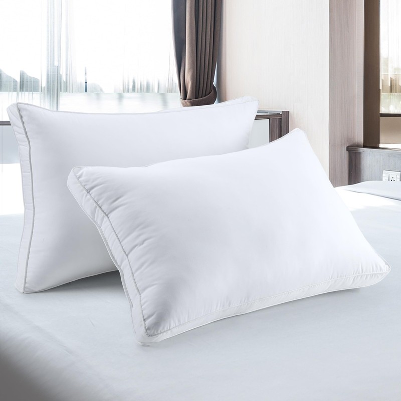 Down Alternative Bed Pillows for Sleeping Queen Size (White), Set of 2, Soft ... gallery