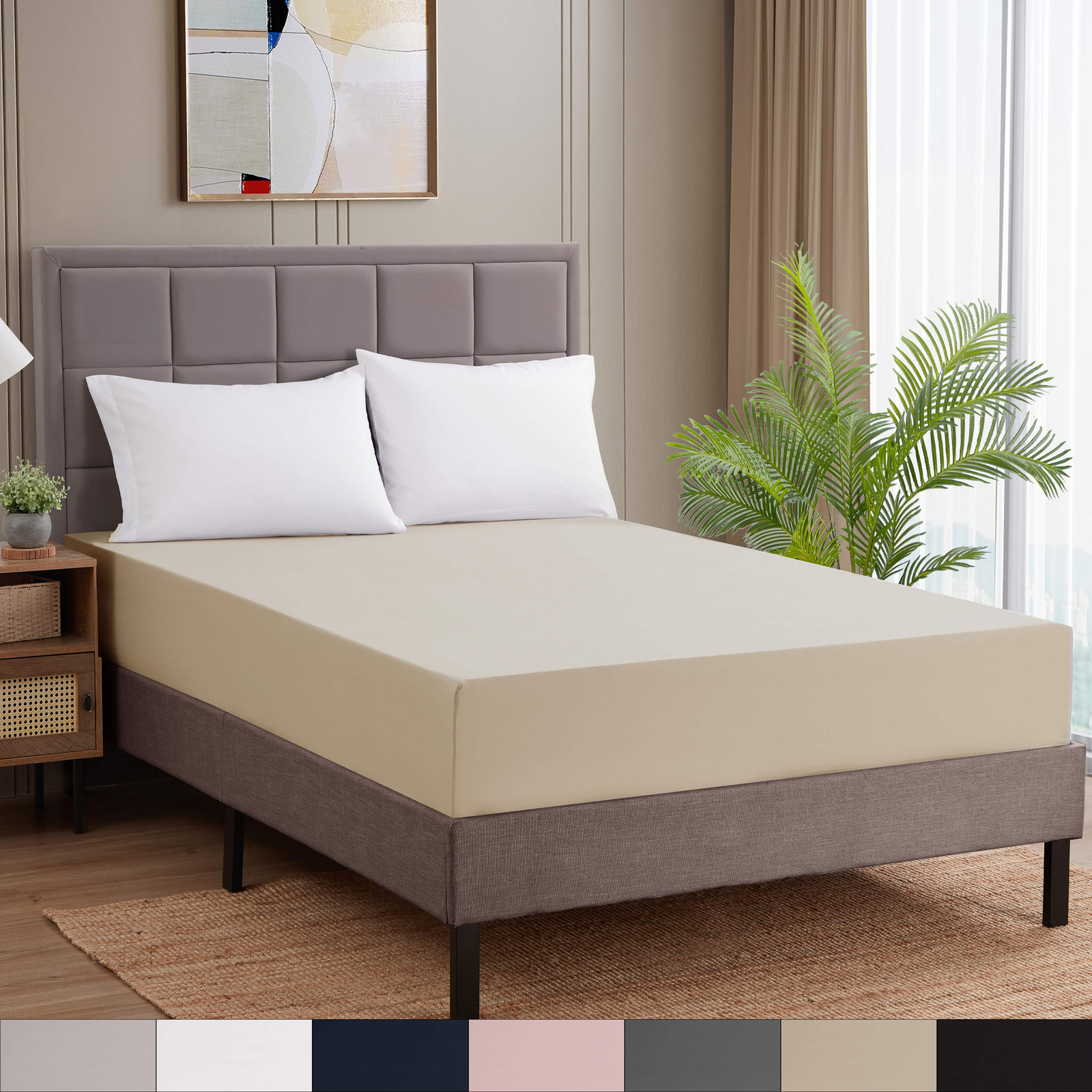 Sweet Home Collection 1500 Supreme Microfiber Fitted Sheet 16" Deep gallery