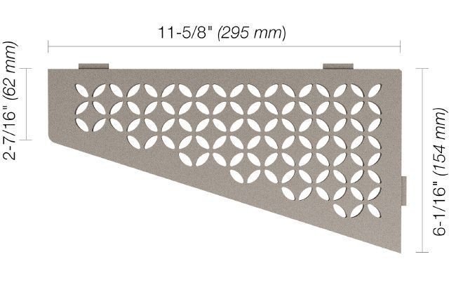 Schluter Systems Shelf Quadrilateral Corner Floral Stone Grey-SES3D5TSSG gallery