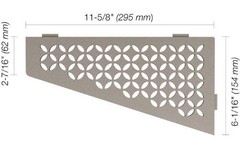 Schluter Systems Shelf Quadrilateral Corner Floral Stone Grey-SES3D5TSSG