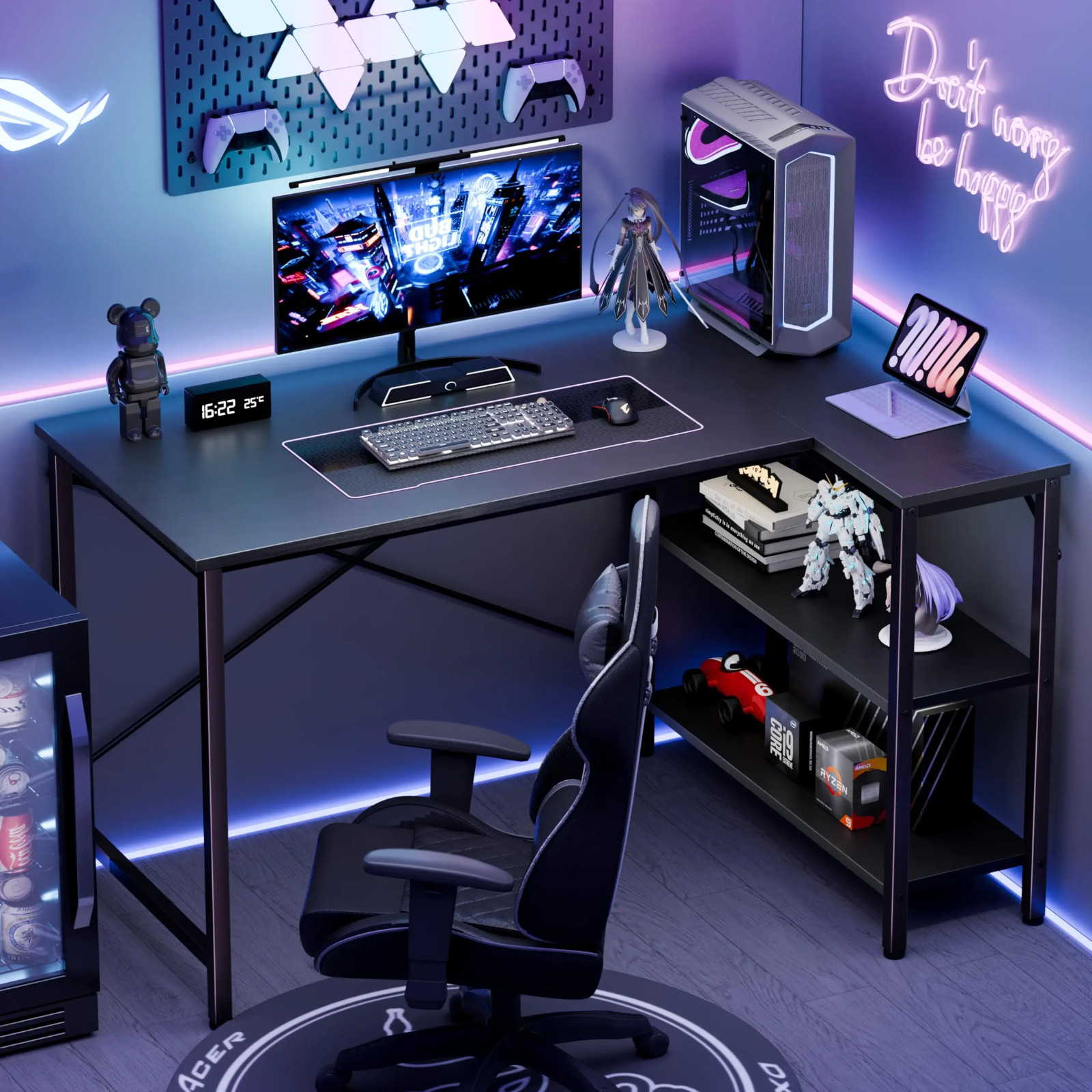 JHK L Shaped Desk 47 Inch Computer Desk Gaming Furniture Corner Desks Home gallery