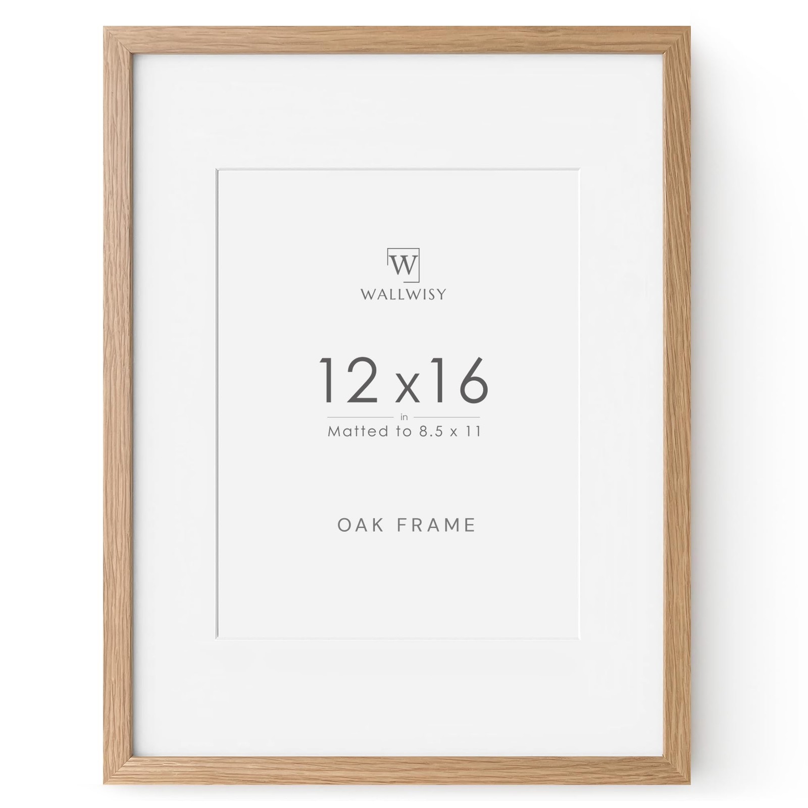 12x16 Oak Picture Frames, 12x16 Natural Wood Frame with Mat to 8.5x11, 16x12 ... gallery