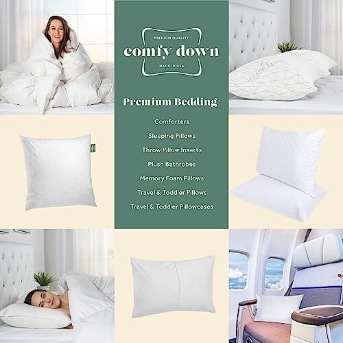 ComfyDown Premium Feather and Down ComfyPlush Supportive Bed Pillow for Sleeping gallery