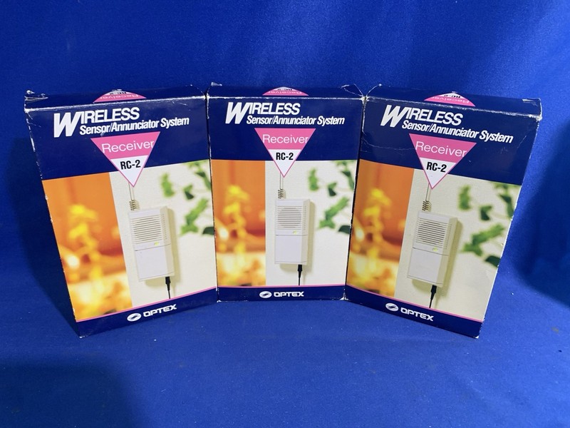 Optex Wireless RC-2FE Sensor Annunciator System Receiver 70 ft Range - Lot of 3 gallery