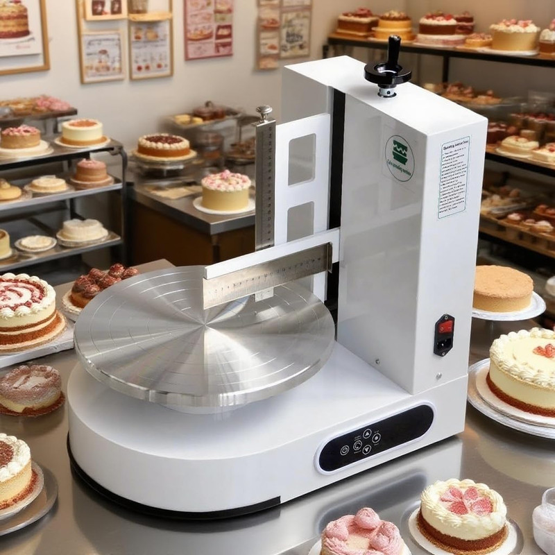 Cake Smoothing Machine with Turntable & Graduated Scraper for Perfect Finishes gallery
