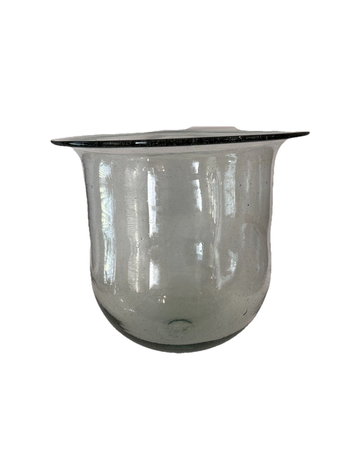CAL-BEAR Glass Hurricane Replacement Insert Flared Rim Candle Holder 11” Vintage gallery