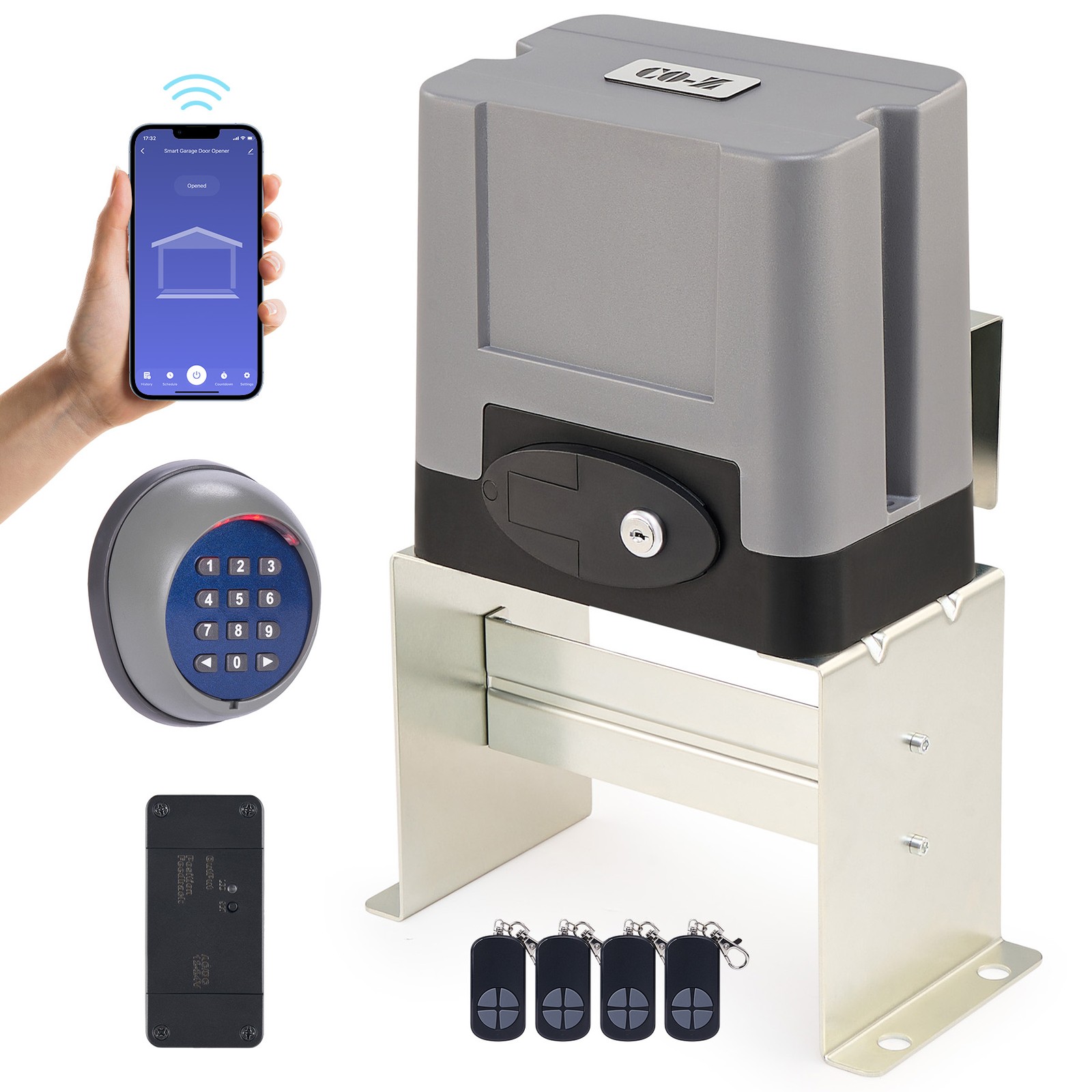 CO-Z 1400lb APP Control Automatic Sliding Gate Opener with Keypad & 4 Remotes gallery