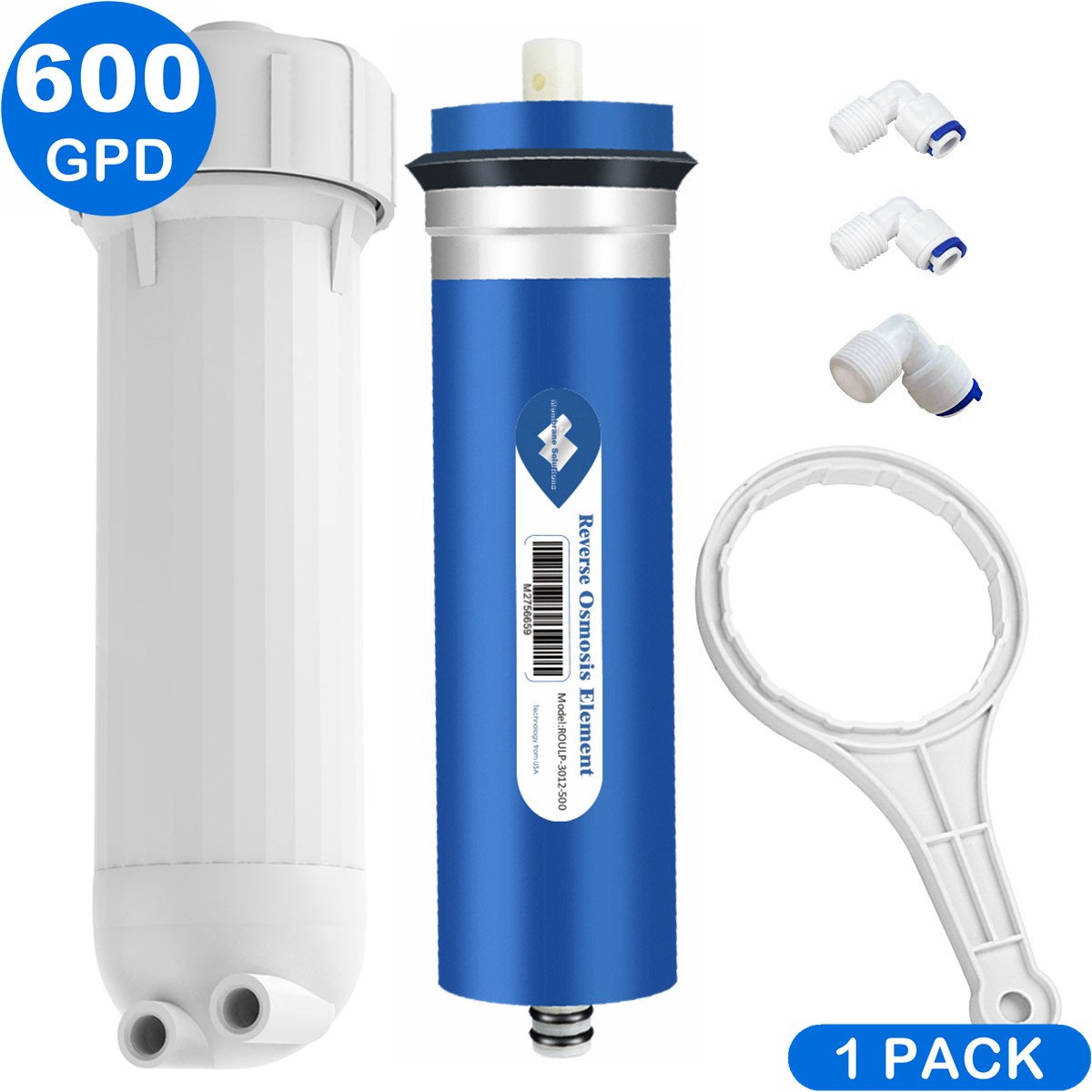10 Pack 600 GPD Reverse Osmosis RO Membrane Water Filter Housing Replacement Set gallery