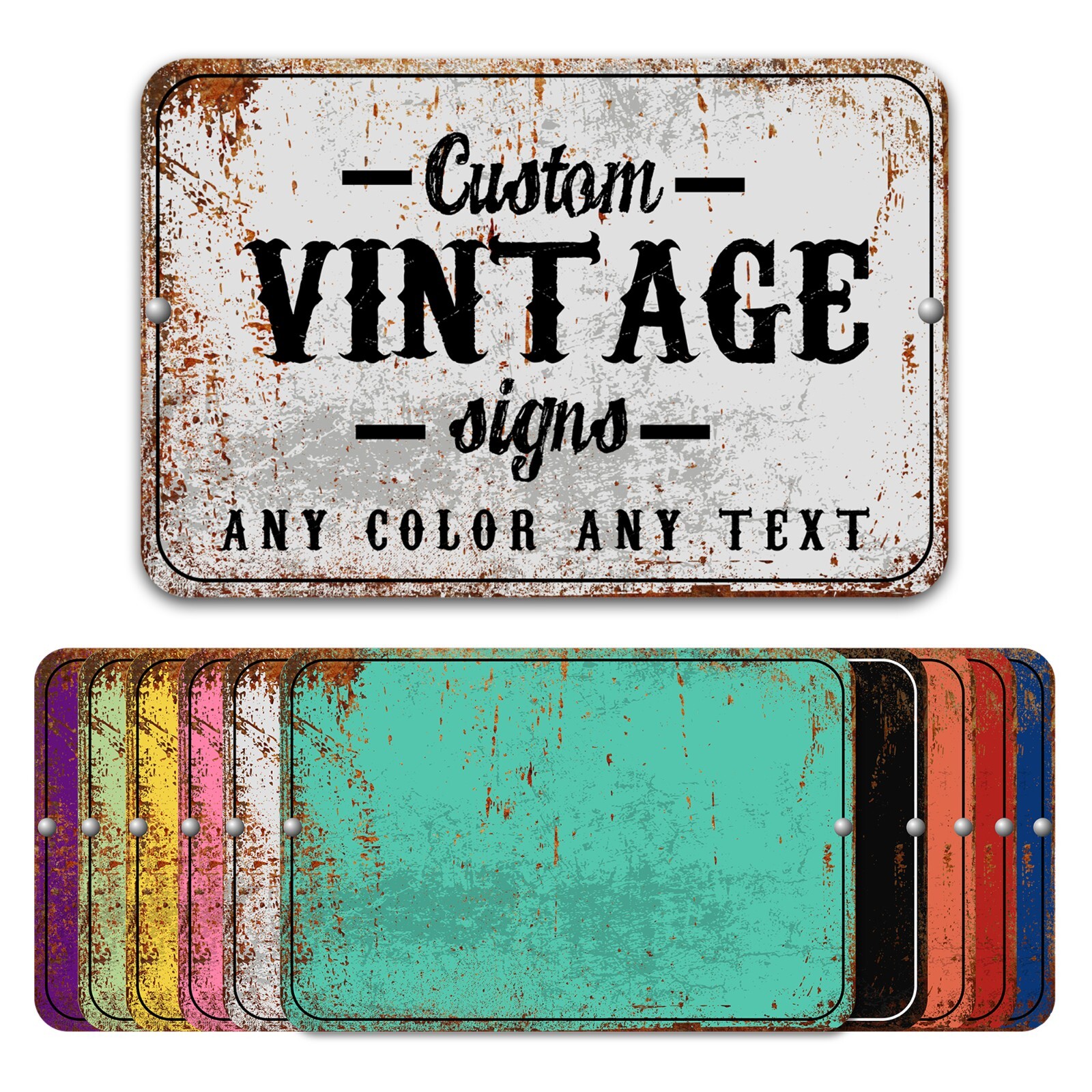 Customized With Your Custom Text New Personalized Aluminum Metal Sign 8 x 12" gallery
