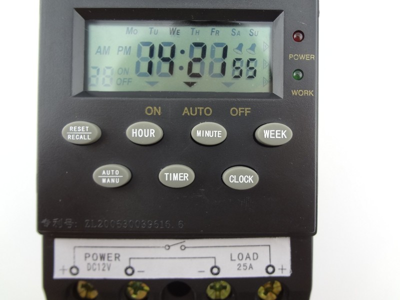 Programmable Timer Switch 12V DC 25A with LCD Display Weekly Controller gallery