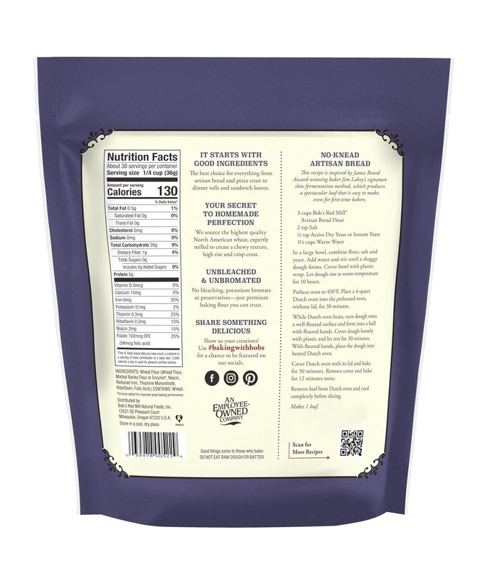Bobs Red Mill Artisan Bread Flour 3 lb. bag gallery