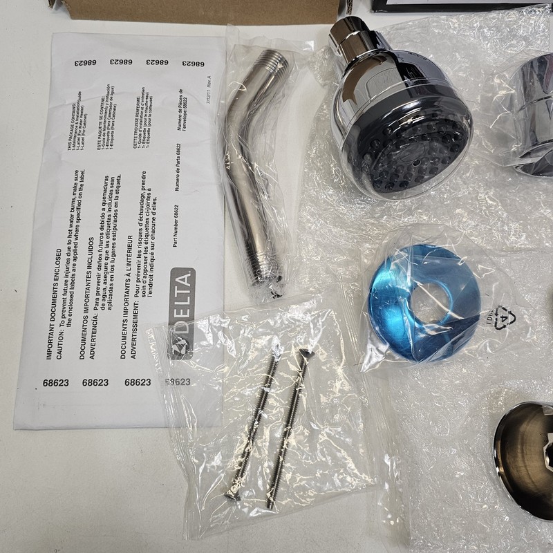 Complete Open-Box Delta Single-Handle Shower Faucet, in Chrome. (Valve Included) gallery