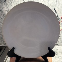 Pier 1 Stoneware Dinner Plates Creme 11″ set of 2 retired replacment