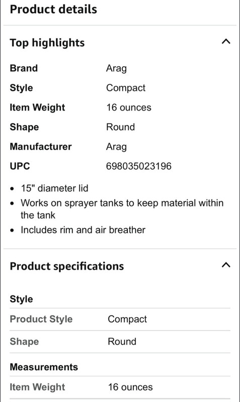 Arag Tank Lid gallery