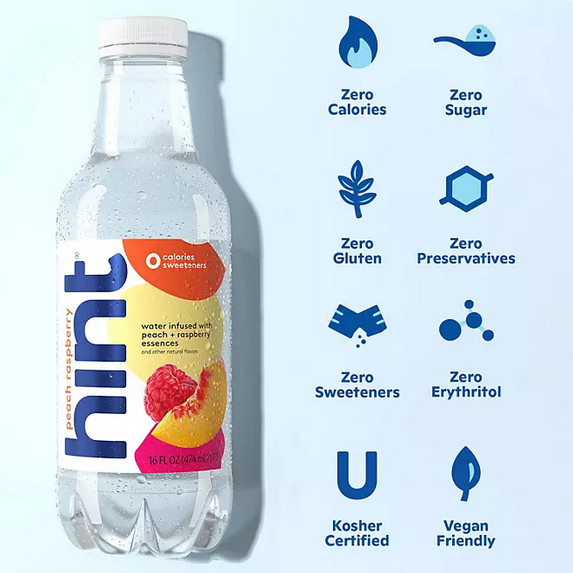 Hint Flavored Water Variety Pack 16oz Bottles - 18 Pack Unsweetened gallery